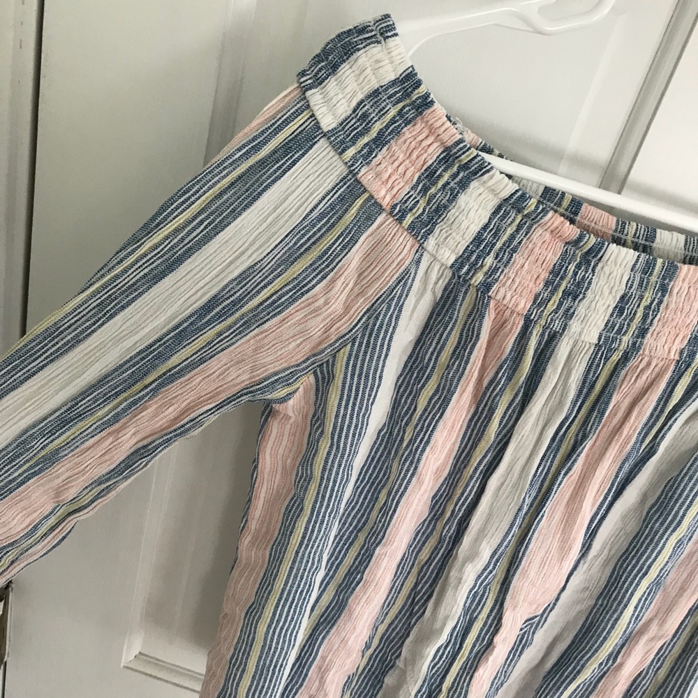 Striped off the shoulder top